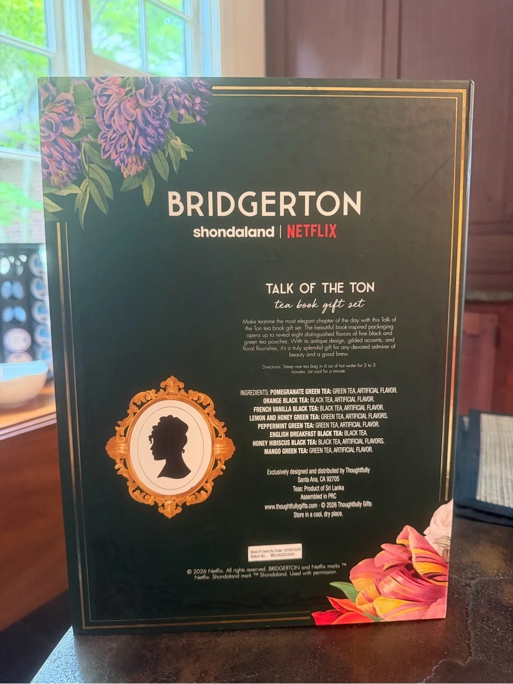 Bridgerton NWT “Talk of the Ton” Tea Book Gift Set - 8 Assorted Flavored Teas